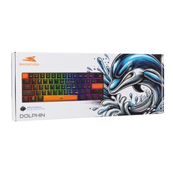 Gaming Πληκτρολόγιο Baracuda Bgk-03121 Dolphin Us Blue Switch Black