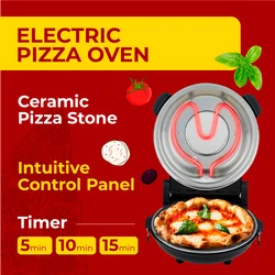 Φουρνάκι Για Πίτσα Adler 1200w Black