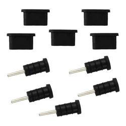 Σετ Καλύμματα Προστασίας Aptel για θύρα USB-C & 3.5mm AK327, Μαύρο, 10τμχ