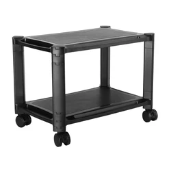 Ραφιέρα Δαπέδου Brateck Ams-4L με Ροδάκια, 2 Ράφια, 50X33X37Cm, Έως 10Kg, Μαύρη