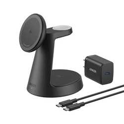 Anker MagGo 3‑in‑1 Ασύρματος Φορτιστής Qi2 με Καλώδιο USB‑C και Φορτιστή 15W