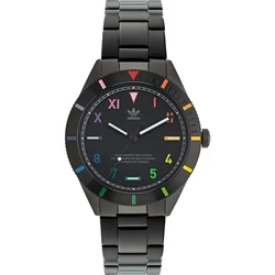 Ρολόι Unisex Adidas Aofh22056 (42mm) Μεταλλικό Μπρασελέ Μαύρο