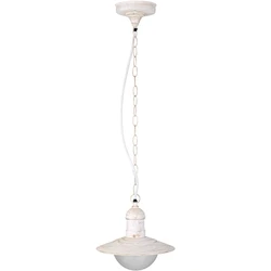 Εξωτερικό Φωτιστικό Avide Οροφής Imperial 1xE27 IP44 Αντίκ ʼσπρο