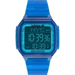 Ανδρικό Ρολόι Adidas Aost22047 (47mm) Καουτσούκ Λουράκι Μπλε