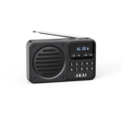Φορητό Ραδιόφωνο Akai APR-300BK Μαύρο μίνι ρετρό FM/AM, Bluetooth, USB, microSD