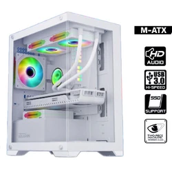 Κουτί Η/Υ Armaggeddon Gaming MATX AQUARON White