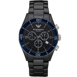 Ανδρικό Ρολόι Armani Ar1429 (43mm) Κεραμικό Μπρασελέ Μαύρο
