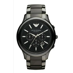 Ανδρικό Ρολόι Armani Ar1452 (43mm) Κεραμικό Μπρασελέ Μαύρο