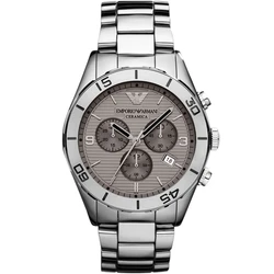 Ανδρικό Ρολόι Armani Ar1462 (43mm) Μεταλλικό Μπρασελέ Ασημί