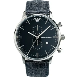 Ανδρικό Ρολόι Armani Ar1690 (43mm) Υφασμάτινο Λουράκι Μπλε