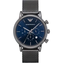 Ανδρικό Ρολόι Armani Ar1979 (46mm) Μεταλλικό Μπρασελέ Μαύρο