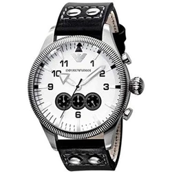 Ανδρικό Ρολόι Armani Ar5836 (44mm) Μεταλλικό Μπρασελέ Μαύρο