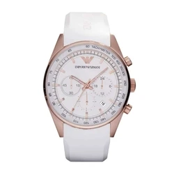 Ρολόι Unisex Armani Ar5979 (43mm) Καουτσούκ Λουράκι Λευκό
