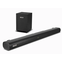 Soundbar Akai ASB-20CSW και ενσύρματο Subwoofer με Bluetooth, USB, AUX, EQ, HDMl, COAX, OPT 80W RMS