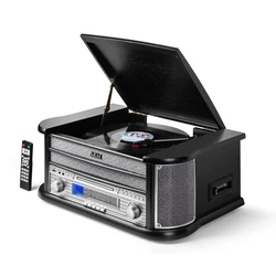 Akai ATT-350CC – Ρετρό Πικάπ 3 Ταχυτήτων με CD, Κασέτα, AM/FM, Bluetooth & Εγγραφή USB