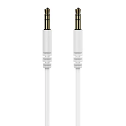 Καλώδιο Ήχου Celebrat 3.5mm Au-01, AUX, 1M, Λευκό