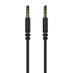 Καλώδιο Ήχου Celebrat 3.5mm AU-01, AUX, 1m, Μαύρο