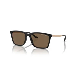 Armani Exchange Ανδρικά Γυαλιά Ηλίου AX4138S 807873 — Μαύρος κοκάλινος σκελετός, καφέ φακοί, μέγεθος 57/17/145 mm, Κατηγορία 3 (100% UV)