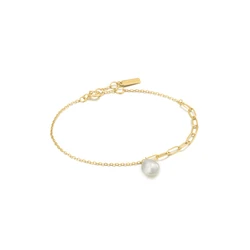 Γυναικείο Βραχιόλι Ania Haie B019-02G (19cm) από Ασήμι Golden