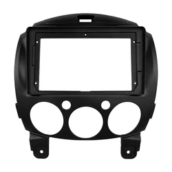VenCore 3550-0667B 9-inch Front Fascia with Wiring & CANbus Box for Mazda 2 2008-2014 - Black