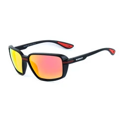 Bobroff Men's Polarized Sunglasses BFG0026-C5P — Black Frame, Red Polarized Lenses (61/17/132 mm)