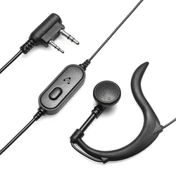 BAOFENG Radio Earpiece for Transceiver BFG-EARPHONE 2 pin Push to Talk 1 1m Black