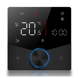 Smart Θερμοστάτης Χώρου Bht-009gblw, Πετρελαίου, Wi-Fi, Μαύρος