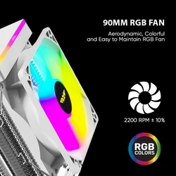 Ψύκτρα CPU Armaggeddon Rgb Silent 9cm Fan 2 Heat Pipes Black