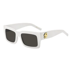 Boss Women's Sunglasses BOSS 1654/S VK6/IR - White Acetate Frame, Grey Lenses (54/19/140 mm)