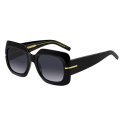 Boss Γυναικεία Γυαλιά Ηλίου BOSS1730S807 - Μαύρος Κοκκάλινος Σκελετός με Γκρι Degraded Φακό