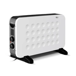 Θερμοπομπός Bruno BRN-0206, 2000W, με θερμοστάτη και Ανεμιστήρα, λευκός