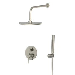 BRUNO Shower Head Set with Hand Shower Built In Mixer Silver