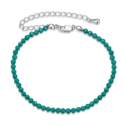 Βραχιόλι Bamoer Bsb204-Gn με Συνθετική Τουρκουάζ, Ασήμι 925, Πράσινο