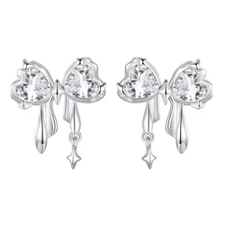 Σκουλαρίκι Bamoerα Καρφωτά BSE1061 με Κυβική Ζιρκόνια, Ασήμι 925, Ασημί