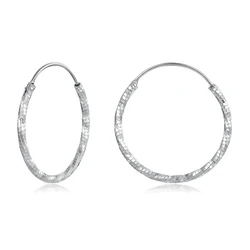 Σκουλαρίκι Bamoerα Κρίκοι BSE1178-L, Ασήμι 925, 2.6Cm, Ασημί