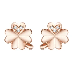 Σκουλαρίκι Bamoerα Καρφωτά BSE233, Κυβική Ζιρκόνια, Ασήμι 925, Ροζ Χρυσό