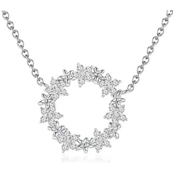 BAMOER κολιέ BSN028 με κυβική ζιρκόνια ασήμι 925 ασημί