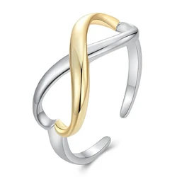 Δαχτυλίδι Bamoer Bsr622-E, Ανοιγόμενο, Ασήμι 925, Ασημί/Χρυσό