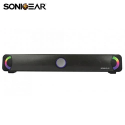 Soundbar Sonic Gear Bluetooth FM With LIGHT EFFECT MP3 Battery Black