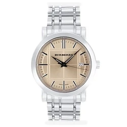 Γυναικείο Ρολόι Burberry Bu1352 (38mm) Μεταλλικό Μπρασελέ Ασημί