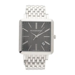 Ανδρικό Ρολόι Burberry Bu1711 (38mm) Μεταλλικό Μπρασελέ Ασημί