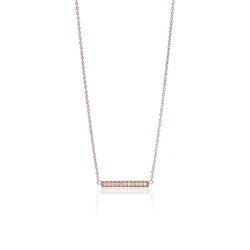 Γυναικείο Κολιέ Sif Jakobs C1011-Cz-Rg (38cm) από Ασήμι Pink