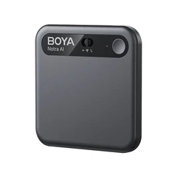 BOYA Notra Black - AI Audio Recorder - 64GB Room/Phone/BT, AI Transcription & Summary
