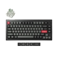 Keychron C75 HE 8K (C75H-M1-US) Πληκτρολόγιο Hall Effect RGB Μαγνητικά Switch Μαύρο 75% US Layout