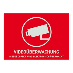 Αυτοκόλλητο Abus warning video surveillance - 74 x 52.5 mm