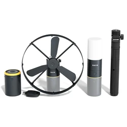 Bayu Φανάρι Μπαταρίας για Camping με Powerbank & Ανεμιστήρα 1600lm 15W Χάλκινο