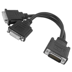 Αντάπτορας DVI Powertech DMS-59 σε 2x DVI CAB-DMS59DVI, 0.25m, μαύρος