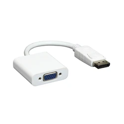 Αντάπτορας DisplayPort Powertech σε VGA CAB-Dp006, 0.20M, Λευκός