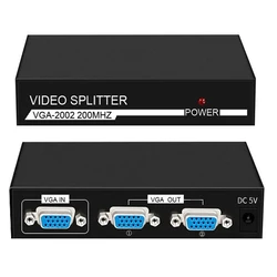 VGA Switch Powertech CAB-G031, 1 σε 2 συσκευές, 1920x1440px, 200MHz