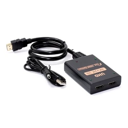 HDMI Splitter Powertech Cab-H173, 1-In Σε 2-Out, 4K/30Hz, Hdr/Hdcp, Μαύρο